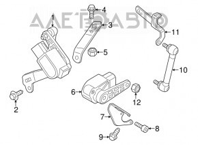 Senzor de înclinare a caroseriei spate stânga pentru BMW X5 X6 E70 E71 07-13 cu greutate.