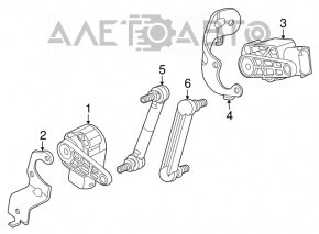 Senzor inclinare caroserie spate dreapta BMW X5 F15 14-18 cu tija grea noua originala OEM