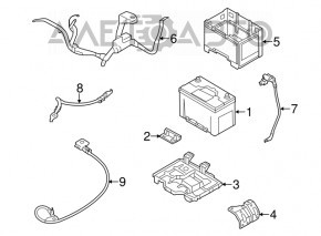 Terminalul bateriei negative pentru Kia Optima 11-15