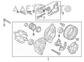 Generator Hyundai Veloster 12-15 nou OEM original