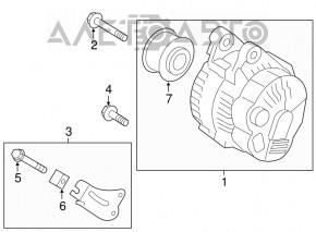 Generatorul Kia Soul 14-19 2.0