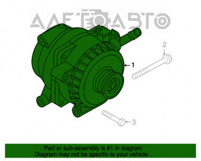 Generatorul Kia Optima 11-15 2.4 este blocat, pentru piese de schimb.