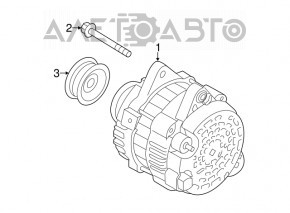 Generatorul Kia Sorento 10-15 3.3 benzina, curea, pentru piese