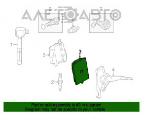 Blocul ECU al calculatorului motorului Honda Accord 16-17 2.4