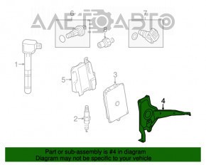 Suportul blocului ECU al calculatorului motorului Honda Accord 13-17