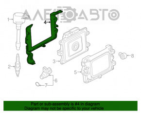 Кронштейн блока ECU компьютера двигателя Honda Accord 18-20 в сборе