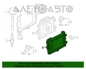 Suportul blocului ECU al calculatorului motorului Honda Accord 16-17 rest hybrid