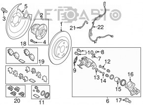 Rulment roată spate stânga Mitsubishi Outlander Sport ASX 10- fwd