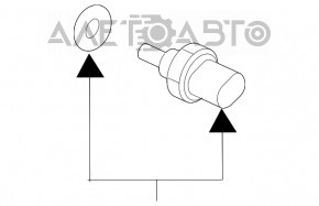 Senzorul de temperatură a lichidului de răcire Honda Insight 19-22, nou, original OEM