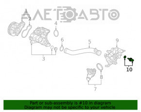 Senzorul de temperatură a lichidului de răcire Honda Insight 19-22, nou, original OEM