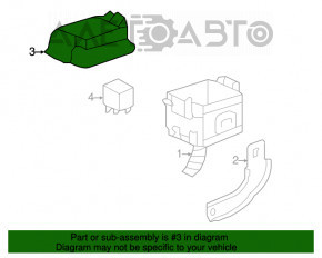 Capacul blocului de relee din compartimentul motor dreapta pentru Honda CRZ 11-16.