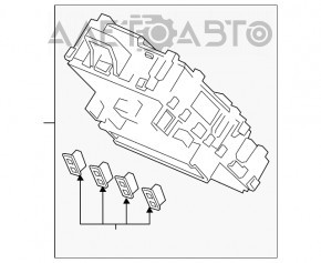 Blocul de siguranțe subtorpedou pentru Honda CRV 17-22 EX, EX-L, Touring