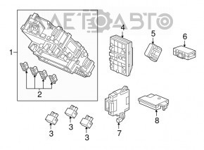 Blocul de siguranțe subtorpedou pentru Honda CRV 17-22 EX, EX-L, Touring