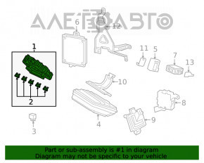 Блок предохранителей подторпедный Honda Clarity 18-21 usa пробит корпус