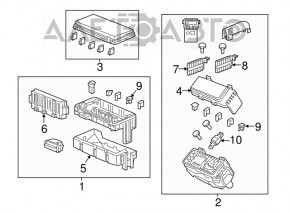 Capacul blocului de siguranțe sub capotă stânga pentru Acura MDX 17-20