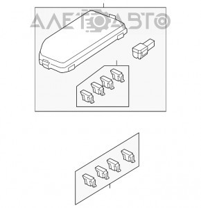 Capacul cutiei de sigurante sub capota Honda CRV 12-14