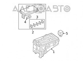 Capacul cutiei de siguranțe sub capotă pentru Honda Civic X FC 16-21 cu transmisie automată