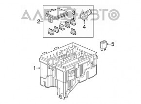 Capacul cutiei de siguranțe sub capotă stânga pentru Honda CRV 17-19 2.4