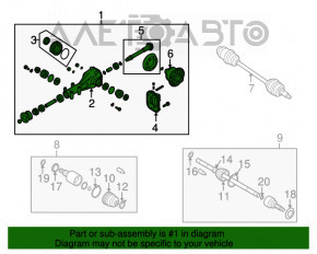 Diferențialul spate reductor Subaru B10 Tribeca