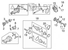 Diferențialul spate reductor Infiniti G35 4d 06-09 manuală