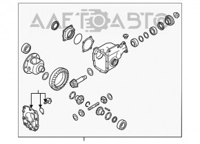 Reducerul frontal Infiniti Q50 14-15 3.7 AWD