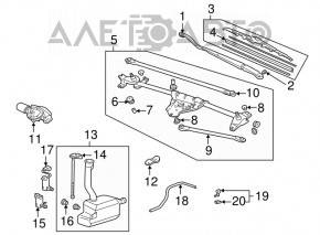 Capacul rezervorului de lichid de spălare Honda Accord 13-17 nou OEM original