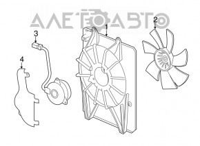 Paletele ventilatorului de răcire dreapta pentru Acura MDX 14-20