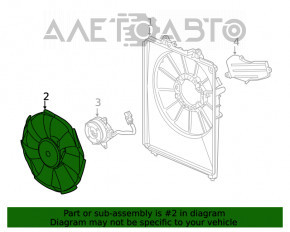 Крыльчатка вентилятора охлаждения правая Honda Accord 18-22 1.5T 2.0Т