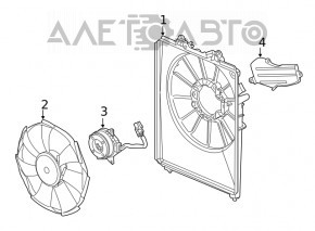 Крыльчатка вентилятора охлаждения правая Honda Accord 18-22 1.5T 2.0Т