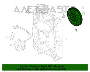 Paletele ventilatorului de răcire dreapta pentru Honda CRV 17-19 2.4