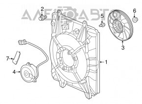 Paletele ventilatorului de răcire dreapta pentru Honda CRV 17-19 2.4