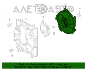 Крыльчатка вентилятора охлаждения правая Honda Clarity 18-21 usa