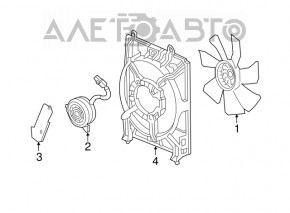 Paletele ventilatorului de răcire dreapta pentru Acura ILX 13-15.