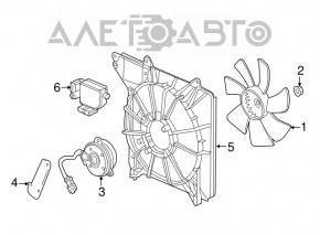 Paletele ventilatorului de răcire dreapta pentru Honda Accord 13-17 3.5