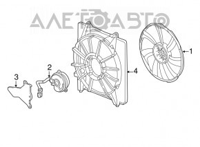 Крыльчатка вентилятора охлаждения правая Acura TLX 15- 3.5