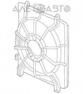 Difuzorul capacului radiatorului gol dreapta Honda Accord 13-17 2.4 toyo