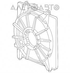 Difuzorul capacului radiatorului drept asamblat pentru Acura TLX 15- 3.5 nou TYC Taiwan