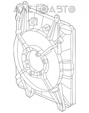 Difuzorul capacului radiatorului drept asamblat pentru Honda CRV 17-22 1.5T, 2.4