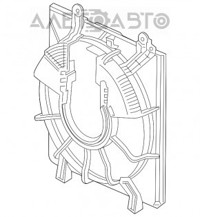 Carcasa radiatorului difuzor dreapta goala Honda Clarity 18-21 usa nou original OEM