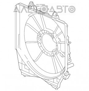 Difuzorul capacului radiatorului gol din dreapta pentru Honda Accord 18-22 1.5T 2.0T