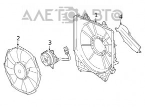 Difuzorul capacului radiatorului gol din dreapta pentru Honda Accord 18-22 1.5T 2.0T