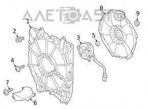 Difuzorul capacului radiatorului gol dreapta Honda Accord 18-22 1.5T 2.0T nou original