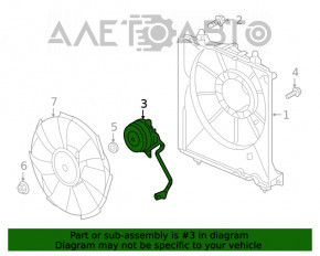 Motorul ventilatorului de răcire dreapta pentru Honda Insight 19-22 1.5T