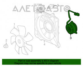 Motorul ventilatorului de răcire stânga pentru Honda CRZ 11-16.