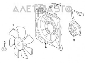 Motorul ventilatorului de răcire stânga pentru Honda CRZ 11-16.