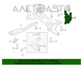 Цапфа со ступицей передняя левая Mitsubishi Outlander 14-21 с кожухом