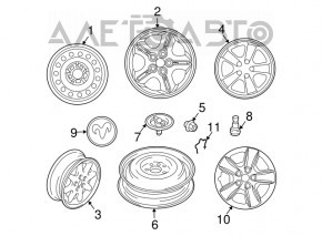 Гайка колесная d21 M12x1.5 Mitsubishi Outlander Sport ASX 10- под железку