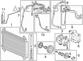 Compresorul de aer condiționat pentru Acura MDX 14-16 post-restilizare