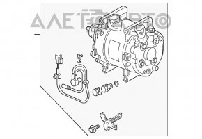 Compresorul de aer condiționat pentru Honda CRZ 11-16