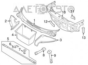 Bara de protecție a longheronilor din față pentru BMW i3 14-17